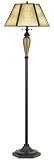 Antique Hex Glass Floor Lamp