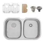 Undermount 16 Gauge Stainless Steel Double-Bowl Kitchen Sink