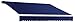 Awntech 16-Feet Galveston Semi-Cassette Manual Retractable Awning, 120-Inch Projection, Navy