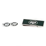 NFL New York Jets Cufflinks and Money Clip Gift Set