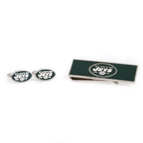 NFL New York Jets Cufflinks and Money Clip Gift Set