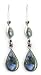 Sterling Silver Abalone Inlay Double Teardrop Earrings