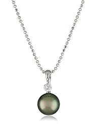 TARA Pearls "Dancing Diamond" 8X8.5mm Cultured Pearl 18 Karat White Gold Pendant Necklace