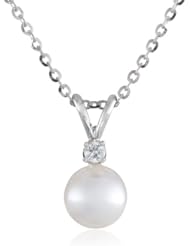 TARA Pearls "Akoya" White Pendant Necklace, 18"