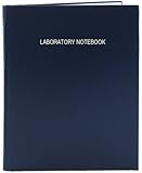 BookFactory&reg; Blue Lab Notebook - 96 Pages (.25" Grid Format) 8 7/8" x 11 1/4", Blue Cover, Smyth Sewn Hardbound Laboratory Notebook (LIRPE-096-LGR-A-LBT1-R)