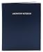 BookFactory Lab Notebook - 96 Pages (.25'' Grid Format), 8'' x 10'', Blue Cover, Section Sewn Hardbound Laboratory Notebook (Made in USA)