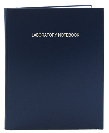 BookFactory® Blue Lab Notebook - 168 Pages (.25