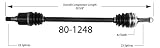 Empi 80-1248 CV Joint Half-Shaft Assembly