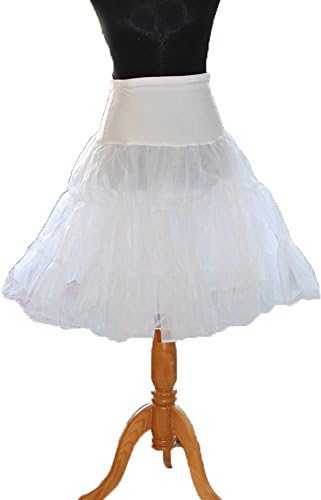 Women's 50s Vintage Rockabilly Petticoat, 26" Length Underskirt, elastic waistband