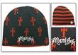 Mens MIAMI INK REVERSIBLE CROSSES Beanie - Black
