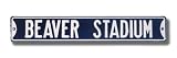 PENN STATE NITTANY LIONS BEAVER STADIUM AUTHENTIC METAL STREET SIGN (6 X 36)