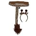 Kids Giraffe Plush Headband Ears Tail Safari Dressup Costume Set