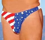 Mens Sexy One Size STARS and STRIPES Thong