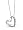 18k White Gold or Yellow Gold Floating Open Heart Diamond Pendant