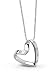 18k White Gold or Yellow Gold Floating Open Heart Diamond Pendant