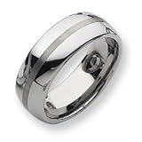 Tungsten 8mm and Polished Band TU134-7