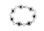 Sterling Silver Black Onyx Bracelet, 7.25"