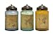 IMAX Worldly Butterfly Glass Canisters, Set of 3