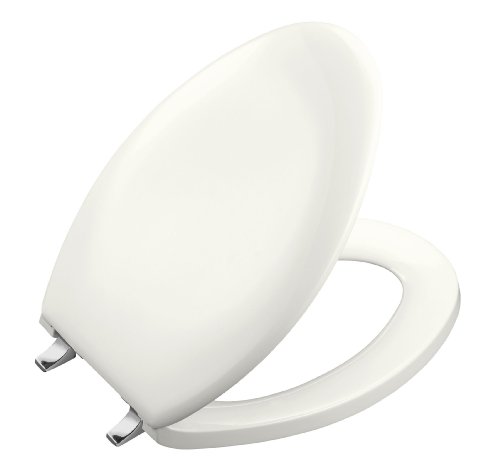 KOHLER K-4685-CP-0 Bancroft Elongated Toilet Seat, White