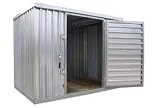 Galvanized Steel Outdoor Storage Shed 9'2W X 12'6D X 7'1H