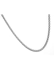 Sterling Silver Nickel Free Italian 2.5 Millimeter Popcorn Chain Necklace