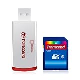 Transcend 4 GB SDHC Class 6 Flash Memory Card with Card Reader TS4GSDHC6-S5W