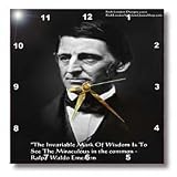 Rick London Famous Wisdom Quote Gifts Ralph Waldo Emerson - Ralph Waldo Emerson Miraculous In The Common Wisdom Quote Gifts - Wall Clocks