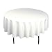 90 Inch Round Polyester Tablecloth White