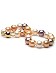 AAA Quality, 8.0-9.0 mm, 7.5-inch, Multicolor Freshwater Pearl Bracelet