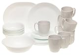 Corelle Livingware 34-Piece Dinnerware Set, Service for 8, Just White