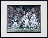 Johnny Unitas Double Matted 8 X 10 Photograph in Black Anodized Aluminum Frame