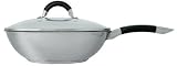 Ready Steady Cook Bistro Stirfry with Lid, Stainless Steel, Non Stick, 20 cm
