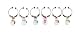 Let it Snow Winter Holiday Snowmen Wine Glass Charm Set