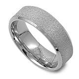 316L Stainless Steel laser-cut ring - Width: 8mm (Sizes 9-13)stone - Width: 7mm (Sizes 8-12)