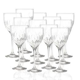 Mikasa Arctic Lights Modern Crystal Wine Glasses, Set of 12