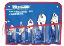 Westward 1ECG5 Locking Pliers Set, 5, 6, 7, 10, 10 In, 5 Pc