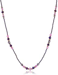 Nine West "Gem Jam" Gold-Tone Purple Multi-Strand Necklace, 42"