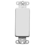Leviton 40850-BA QuickPort Decora Wall Plate Insert, Blank, White