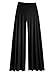 Dangerousfx Women's Gothic Wide Leg Flattering High Waist Stretch Palazzo Pants
