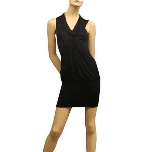 Black Knot Front Dress