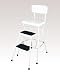 Cosco 11-18WHT Retro Chair/Step Stool, White