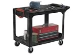 Rubbermaid Flat Shelf Plastic Service & Utility Cart 2 Shelves