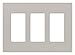 Lutron Claro 3 Gang Decorator/Rocker Wallplate, Satin, Taupe (1-Pack) | SC-3-TP