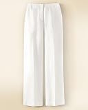 31YO1eN4d9L. SL160  Signature Washed Linen Collection: Classic Fit Pants (plus size 24W WHITE)