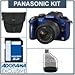 Panasonic Lumix DMC-G2A Micro System Digital SLR Camera - Blue - with 14mm - 42mm f/3.5-f/5.6 Lens, 8GB SD Memory Card, Camera Case, USB 2.0 SD Card Reader