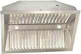 Review Prestige  / Prestige CMUIBTF340WC15 Pro-Style High Capacity Island Hood Insert with Optional Internal or External Mount Blower Systems and Variable Fan & Light Switch (Blower Sold Separately): 34-Inches