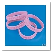 24 PINK Ribbon BREAST CANCER Awareness Rubber Bracelets/HOPE/Strength/SURVIVOR/FAITH/New in Package/EXCELLENT for FUND RAISING