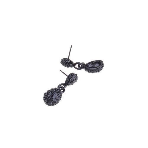 Stylish Fashion Lovely Black Drops Diamond Earrings Eardrops for Women Ladies Girls
