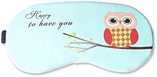 Blue Cartoon Eagle Printed Cool Sleep Eye Mask with Adjustable Head Strap for Women,Men,Kids Super Smooth Blindfold for Travel,Shift Work,Meditation with Ear Plugs