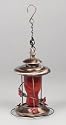 Hayes 13053 Horizons Hummingbird Feeder, Antique Copper with Red Flowers